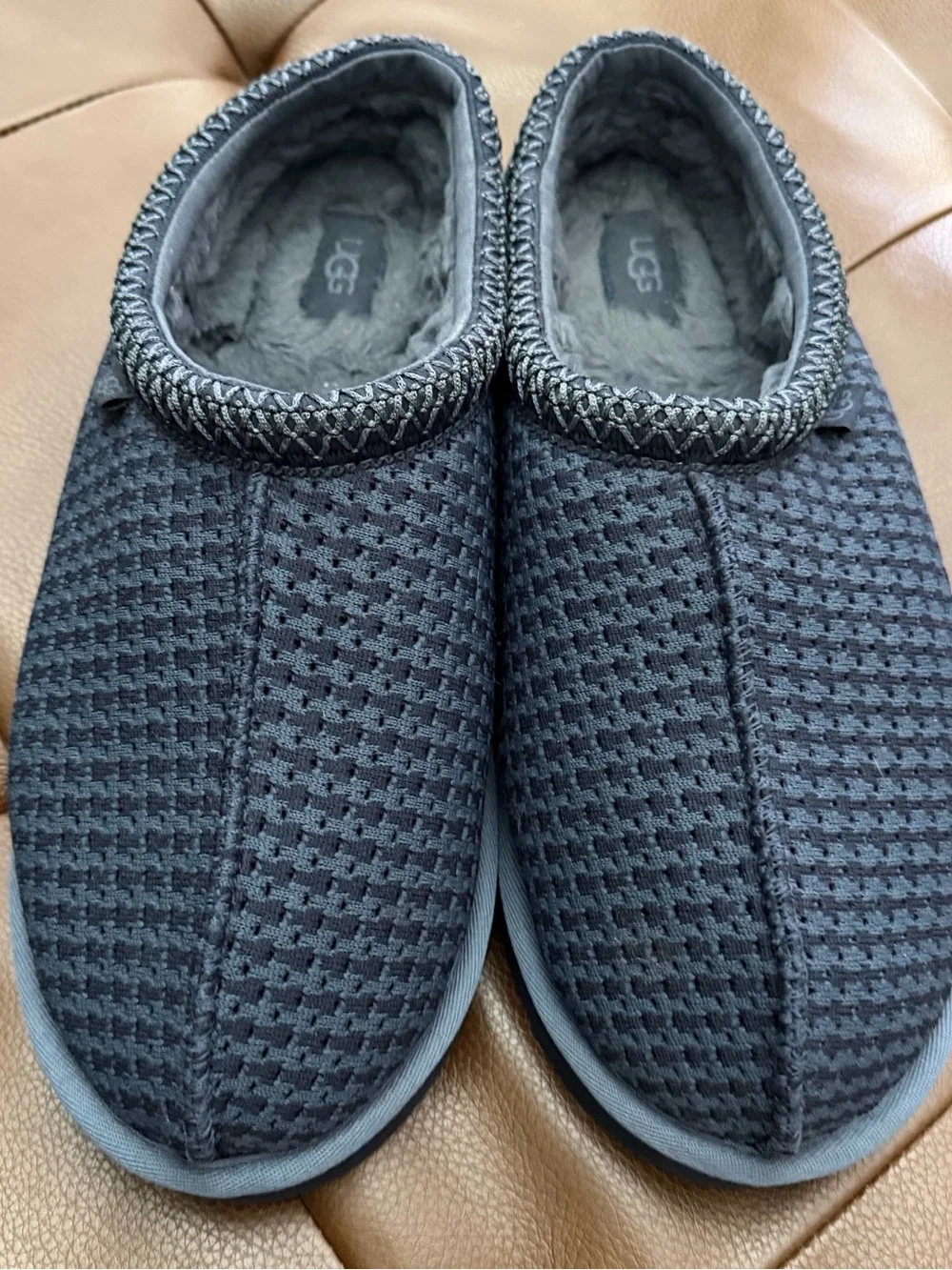 UGG Plush Navy Men’s Slip-Ons  EUC 12